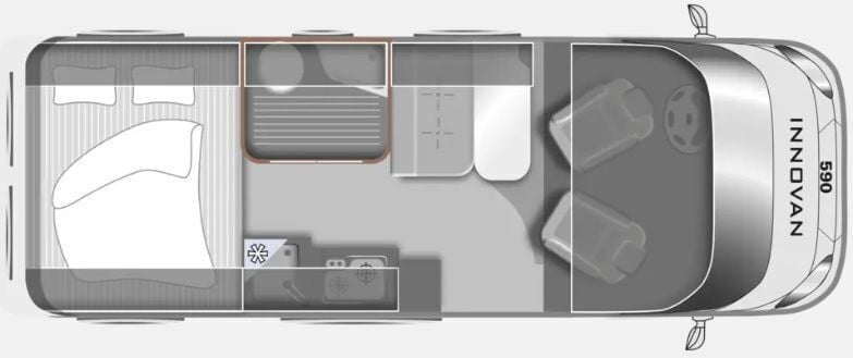 LMC Innovan 590 pohjapiirustus — päivänäkymä